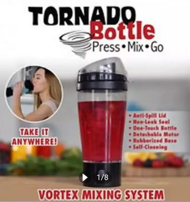 Tornado Auto Stirring Bottle แก้วปั่นอัตโนมัติรุ่น Press-Mix-Go  ปั่นอาหารเสริมต่าง ๆน้ำผลไม้ เครื่องดื่มสมุนไพร ชากาแฟ โอวันติน แก้วปั่นเวย์