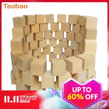 50pcs Wood Square Square Blank Wood Blocks For Puzzle Making, Crafts, And  Diy Projects