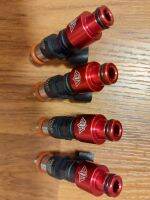 4X Top feed High performance 450CC 550CC 650CC 850CC 1000CC 1300CC 65mm ev14 E25 E85 High impedance Flow matched fuel injector Red For Honda หัวฉีด