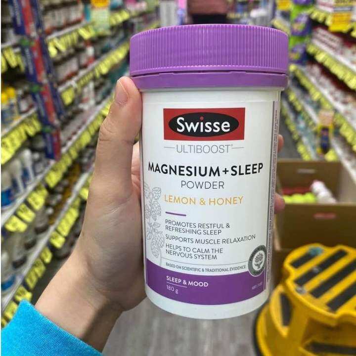 Bột thư giãn cơ và hỗ trợ giấc ngủ Swisse Ultiboost Magnesium + Sleep
