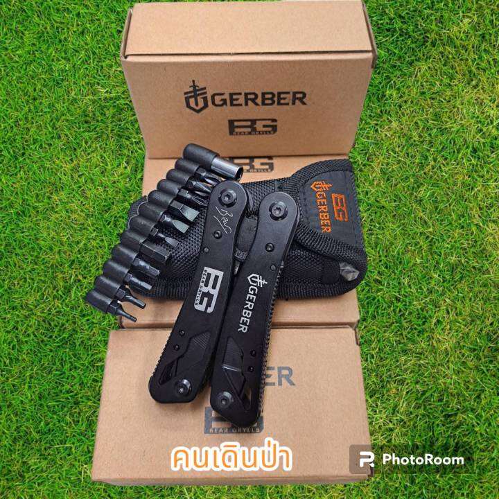 อุปกรณ์เดินป่า-คีม-gerber-bgดำ-พกพาแบบง่ายๆพร้อมส่ง-16cm