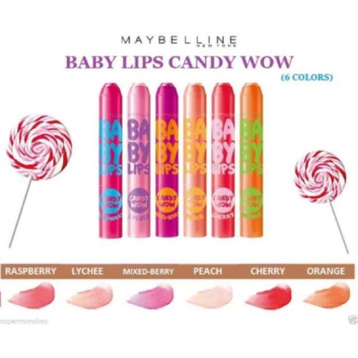 ORIGINAL Maybelline Baby Lips Candy Wow Lip Balm Peach Lazada Indonesia