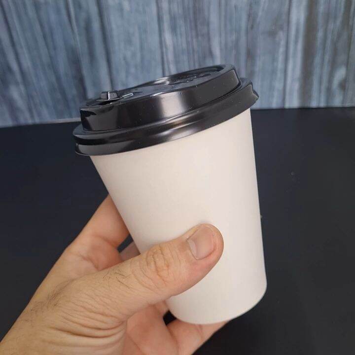 Paper Cup Putih Polos 6,5 Oz 195 ml + LID tutup / Tea Cup / Gelas Kopi ...