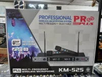 ไมค์ลอย PROPLUS KM-525 ระบบUHF จูนคลื่นได้ ใช่ถ่านAA ตัวไมค์เปนอลูมิเนียม สัญญาน100เมตร