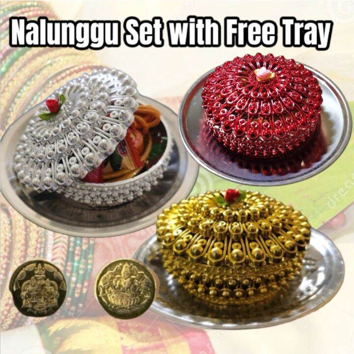 Unique Red, Gold & Silver Box Doorgift | Nalunggu Set | Sumangali Set ...