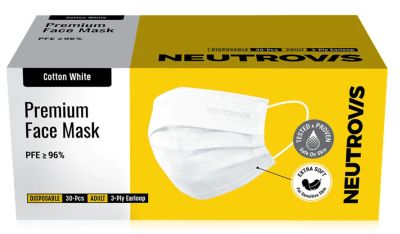 Neutrovis Premium Face mask หนา 3 ชั้น (1กล่อง/30 ชิ้น)