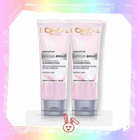 LOreal Glycolic 100ml x 2 ลอรีอัล ปารีส ไกลโคลิค-ไบรท์ โกลว์อิ้ง เดลี่ คลีนเซอร์ โฟม 100 มล.x 2