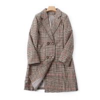 โค้ท OVERCOAT โค้ทวูลกันหนาว โค้ทยาว ลายตาราง ❄️Checked coat (WY1005)