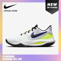 Nike Unisex Precision 5 Basketball Shoes - White ไนกี้ รองเท้าบาสเก็ตบอลยูนิเซ็กส์ พรีซิชั่น 5 - สีขาว