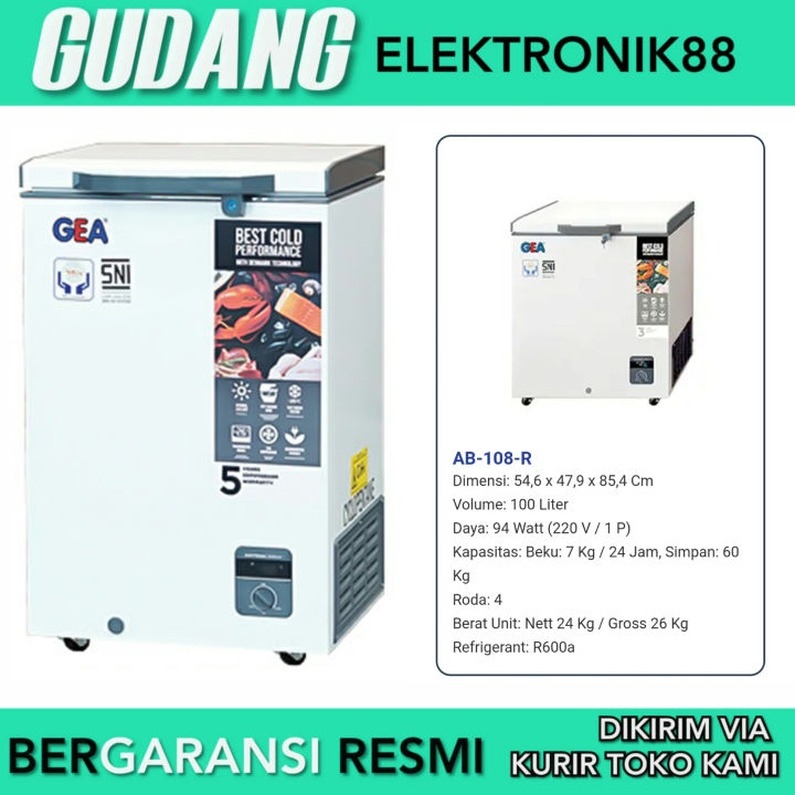 Spesifikasi & Harga Freezer Box GEA 100 Liter: GEA AB-108-R