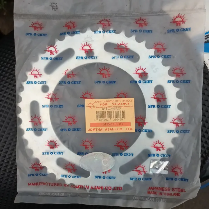 SUZUKI TSR 125 REAR SPROCKET ( 6 HOLES 428 / 45T ) Lazada PH