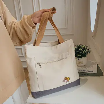 2023 Autumn New Arrival Japanese Style Tote Bag For Women, Simple Design  And Large Capacity Shoulder Bag For School And Commute