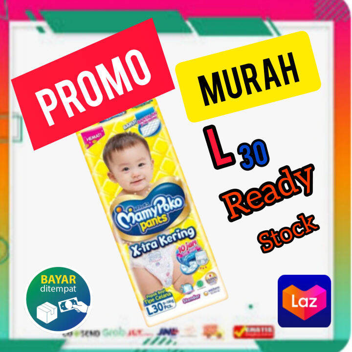 Pampers Mamy Poko Murah Ukuran L Promo Isi 30 Lazada Indonesia