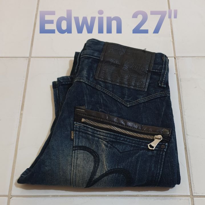 ยีนส์ใหม่-ยี่ห้อ-edwin-เอว-27-นิ้ว