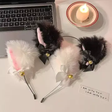 Anime cute fluffy cat ear headband