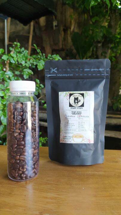 Kopi Biji Robusta Java Arjuno Medium To Dark Roasted Bean Gr