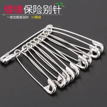 Steel Lock Pins Fasteners, Large Safety Pin Brooch
