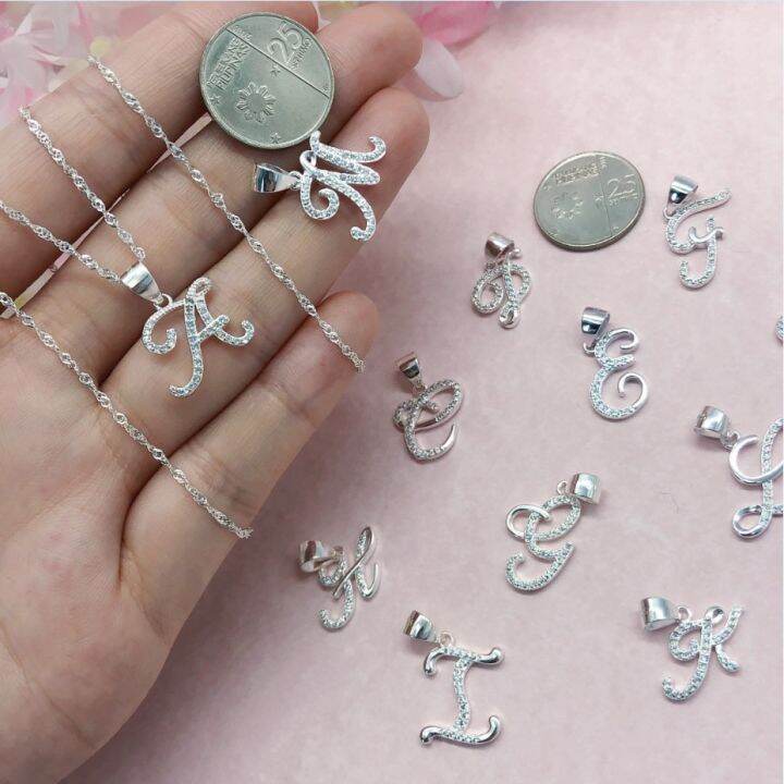 legit silver gothic letter pendant Lazada PH