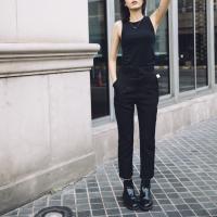 MIA Trousers - Black กางเกงขายาวเอวสูง เนื้อนุ่มลื่น