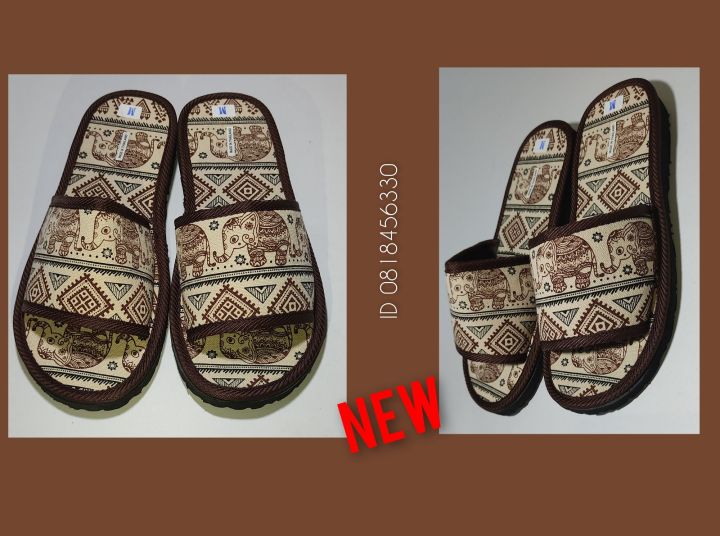 รองเท้าสวมผ้าลายช้างไทย-export-สามารถเลื่อนภาพดูได้