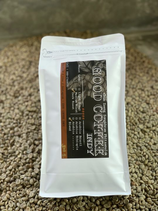 เมล็ดกาแฟโรบัสต้า-amp-อราบิก้าคั่วเข้มgood-coffee-indy-ขนาด500กรัม