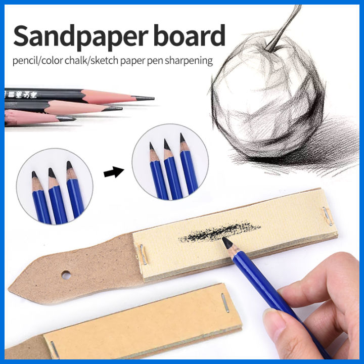 Sketching Pencil Sandpaper Board Sketching Charcoal Pencil Sharpening ...