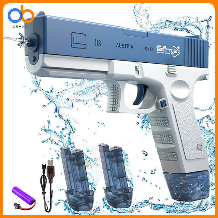 Electric Glock Children Water Gun Automatic Burst Charging Space Water ...