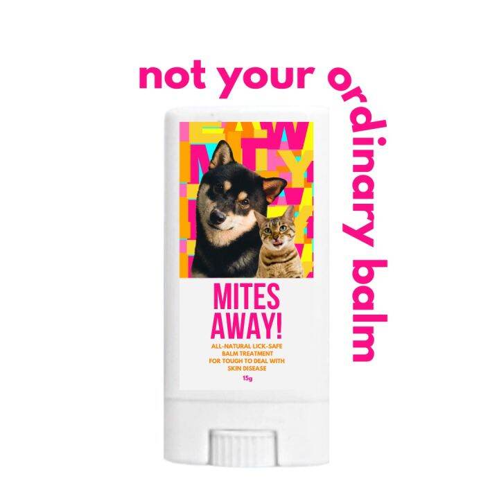 MITES AWAY! Licksafe Paw and Snout Balm for Dogs and Cats Madre De