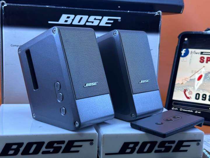 bose-m2-computer-musicmonitor-silver-ser-no-0010ae-รุ่นจิ๋วแต่เเจ๋ว-ขนาดกะทัดรัดแต่พลังเสียงเกินตัวตามแบบฉบับ-bose-เสียงใหญ่-เบสหนัก-มิติเสียงออกชัดเจน-สมจริง-ไม่ผิดหวังแน่นอน