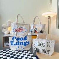 Justbehappy - TOTE BAG - กระเป๋าผ้าลดโลกร้อน สกรีนลาย SOMEBODY / GOODTHING / NICE / LADIE