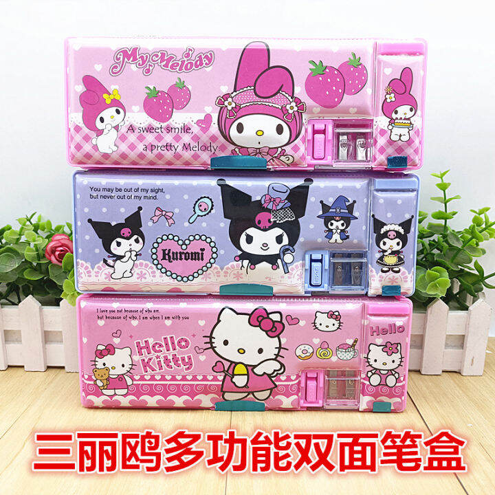 Little Girl Sanrio Stationery Box Primary School Student Double Door ...