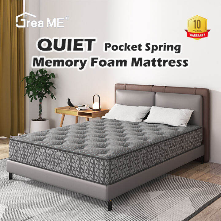 （COD) DreaMe 10.5 inch Spring Mattress 10 Years Warranty Memory Foam