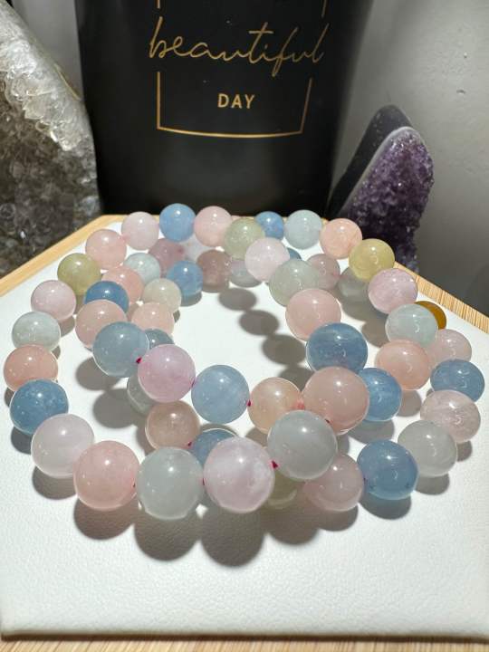 Top Natural Beryl Morganite Bracelet For Women Men Beauty Love Gift Beads  Stone Colorful Gemstone Jewelry Strands AAAAA 712mm  AliExpress