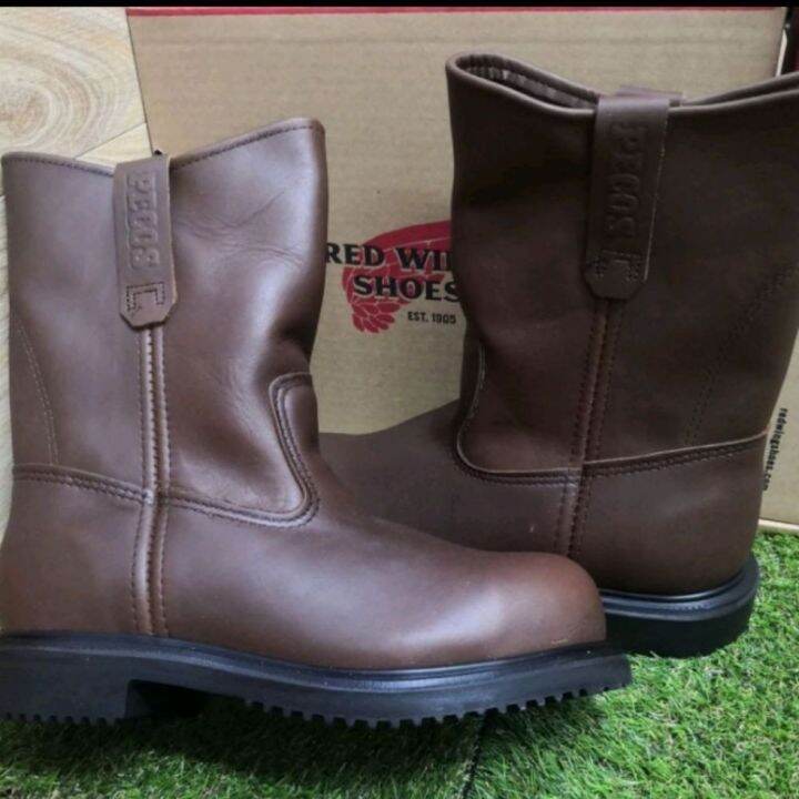 RED WING PECOS SAFETY SHOES # SAFETY BOOTS # 8241 # LEATHER | Lazada