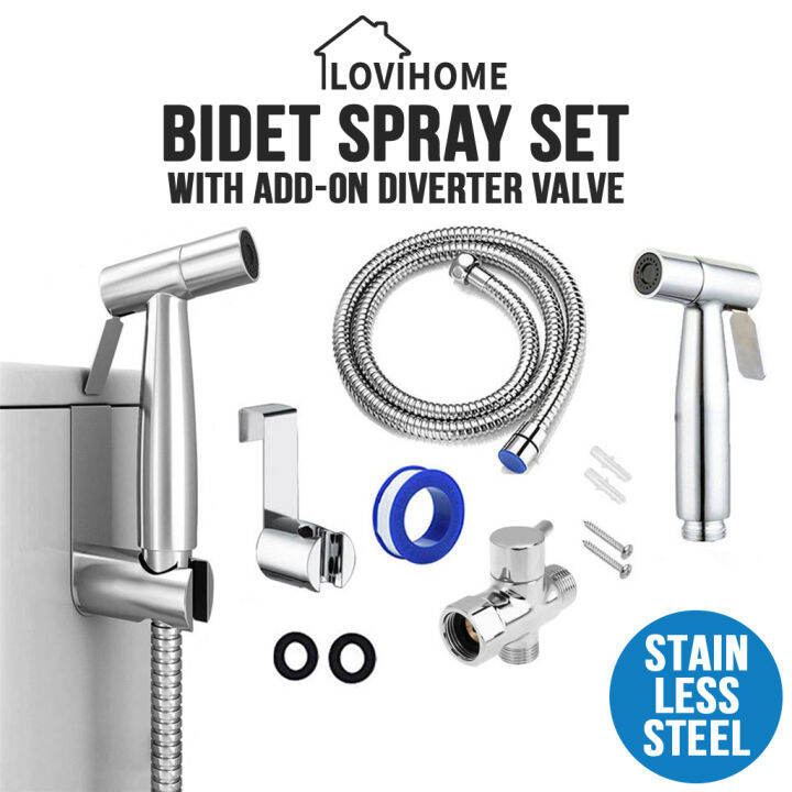 SG STAINLESS STEEL BIDET SPRAY SET TOILET SPRAYER KIT FOR BATHROOM
