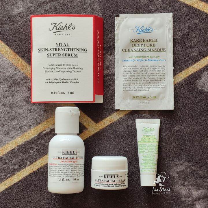 Kiehl's Ultra Facial Cream Toner Serum Cleanser Mask Travel Size Lazada