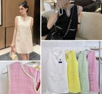 ?Mini dress มินิเดรส แขนสั้น คอวี ผ้าทวิตทอผสม แบบน่ารักๆเข้าใหม่เลยจ้า

Size อก32-38 เอว 25-28 ยาว 31