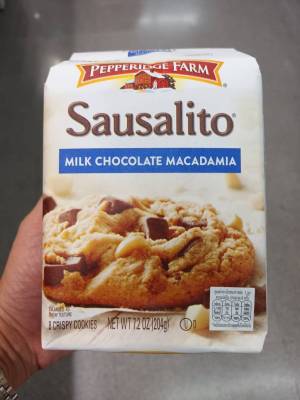 Pepperidge Farm Sausalito Crispy Cokies 204 g.คุกกี้ผสมชิ้นช็อคโกแลตนมและถั่วแมคคาดาเมีย 204 กรัม