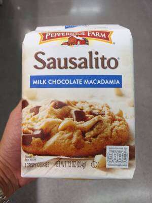 Pepperidge Farm Sausalito Crispy Cokies 204 g.คุกกี้ผสมชิ้นช็อคโกแลตนมและถั่วแมคคาดาเมีย 204 กรัม