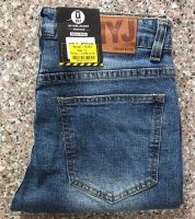 ( เอว29 และ เอว 35 ) Niyom Jeans นิยมยีนส์ กางเกงขายาวผู้ชาย  ผ้ายืด สียีนส์ฟอก ของแท้ 100%