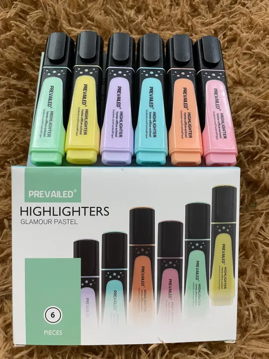 HIGHLIGHTERS GLAMOUR PASTEL WITH SOFT RUBBER PREMIUM INK FOR VIVID