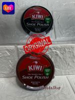 KIWI Shoe Polish  กีวีขีดรองเท้าสีดำ กับ สีน้ำตาล 45 ml  เป็นแบบสีผึ้ง แห้ง ขัดเงาได้ดี ช่วยบำรุงและรักษาหนัง ปกป้องหลังจากความชื้น