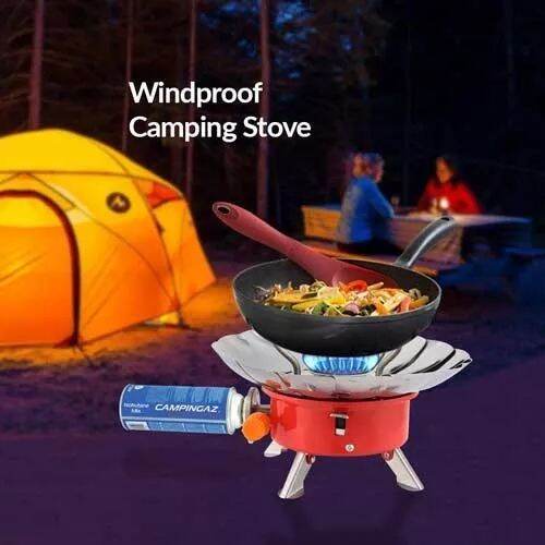 kovarเตาแก๊สแค้มปิ้ง-เจาแก๊สพกพา-รุ่นล่าสุดมีบังใบต้านแรงลมwindproof-camping-stove-k-203