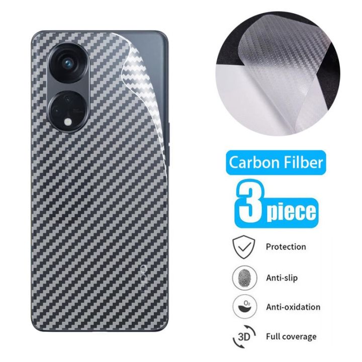 3D Carbon Fiber Skin Back Cover Screen Protector Film For iPhone 11 Pro Max