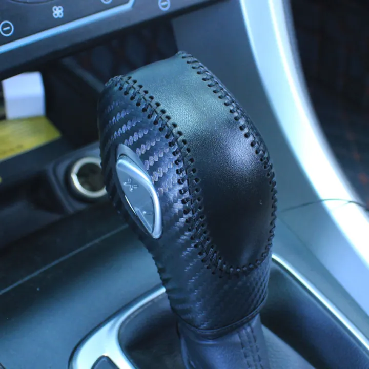 【ในสต็อก】 Ma】car PU Carbon Look Gear Shift Knob Cover For Ford EcoSport