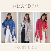 Front Nine : Mandy Shirt เสื้อเชิ้ตทรงยาว ผ้าลายทาง