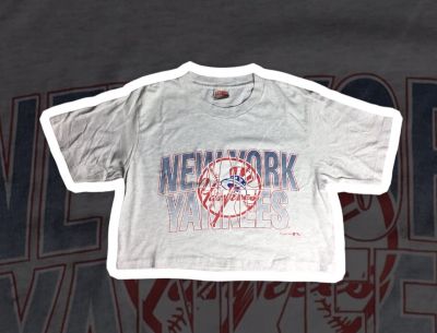 Reworked New York Yankees Crop Tees.  This Crop tees has been remade from a  New York Yankees shirt.