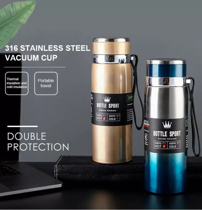 316 Stainless Steel Thermos with Tea Infuser Portable Double Wall Thermos  Insulated Cup Keep Cool Hot