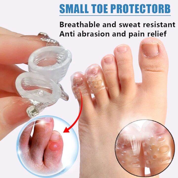 10pcs Silicone Gel Little Toe Tube Corns Blister Corrector Bunion