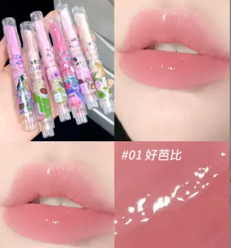 FLORTTE/Flower Loria First Kiss Series Love Stick Lipstick Pen Mirror  Waterlight Lip Glaze Hydrate Love Lipstick 